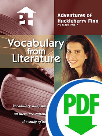 Adventures of Huckleberry Finn - Downloadable Vocabulary from Literature