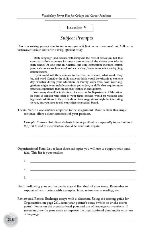 Essay evaluation method