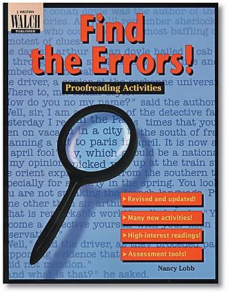 Find the Errors! Proofreading Activity Sheets