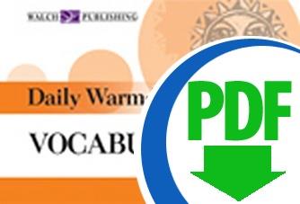 Daily Warm-Ups: Vocabulary Level I - Downloadable