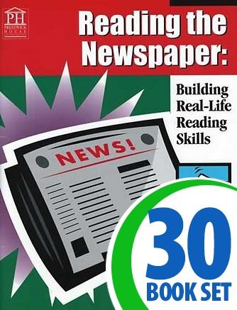 Reading the Newspaper: Building Real Life Reading Skills (30 Books and Key)