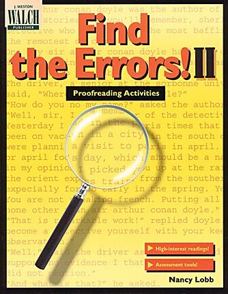 Find the Errors! II Proofreading Activity Sheets