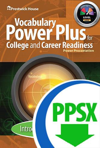 Vocabulary Power Plus for College and Career Readiness - Level 11 - Introduction PPT - Downloadable