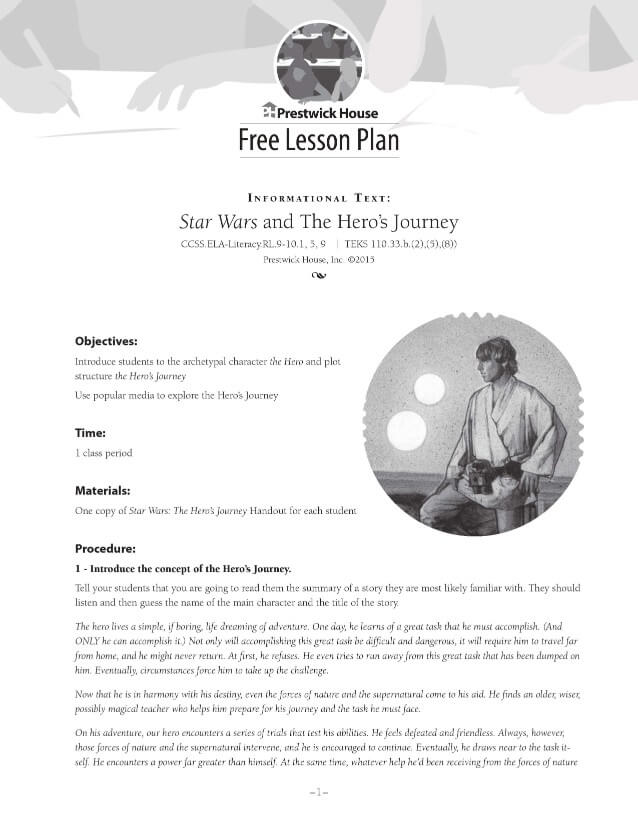 Star Wars and the Hero's Journey Lesson Plan