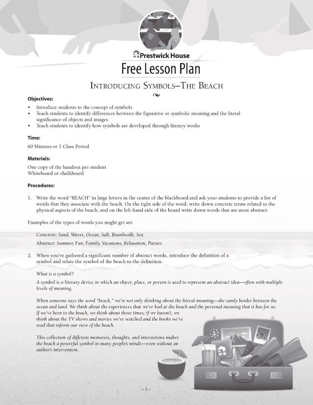 Introducing Symbols: The Beach Lesson Plan