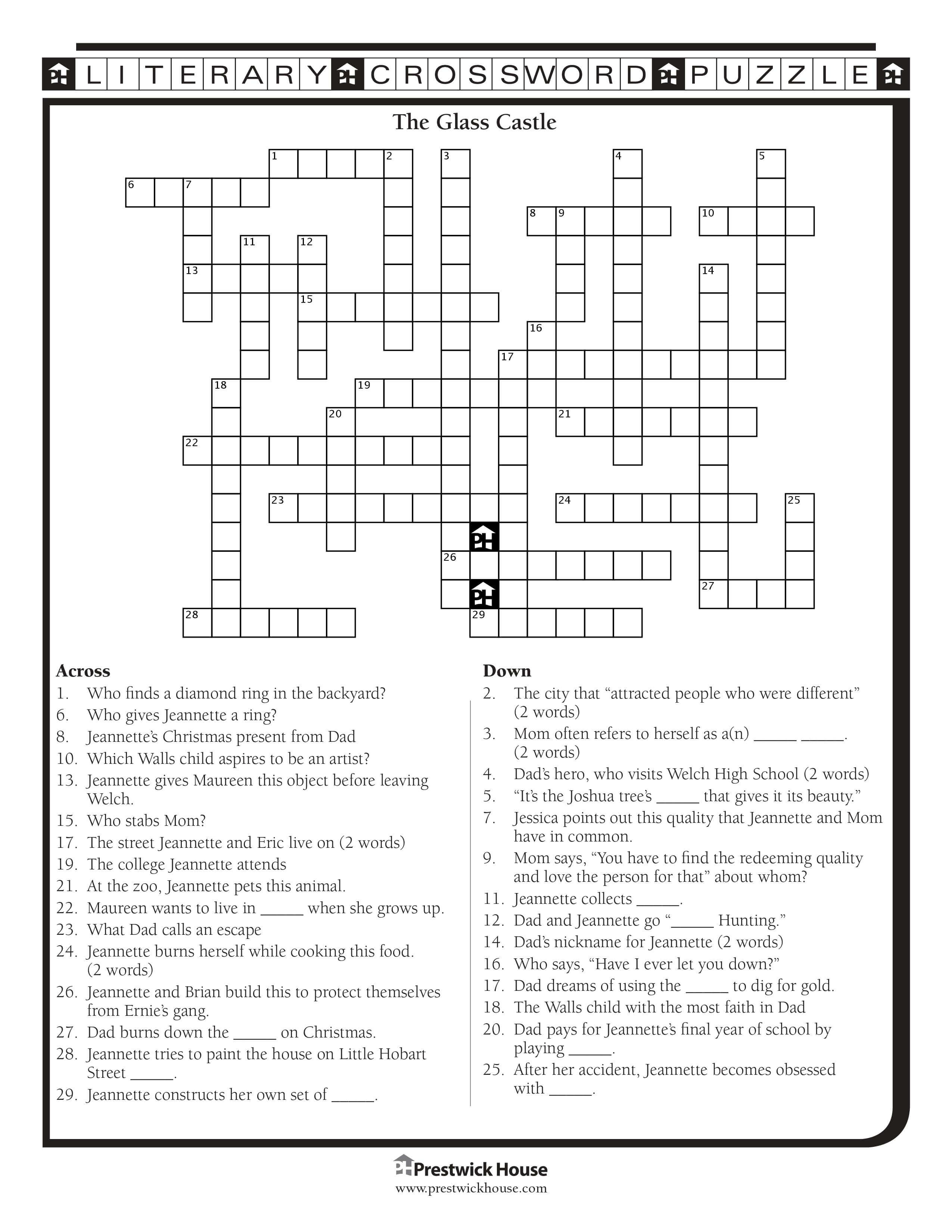 The Glass Castle Crossword Puzzle