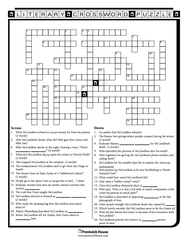 A Tale of Two Cities Crossword Puzzle
