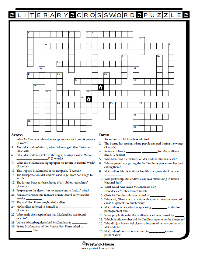 The House on Mango Street Crossword Puzzle