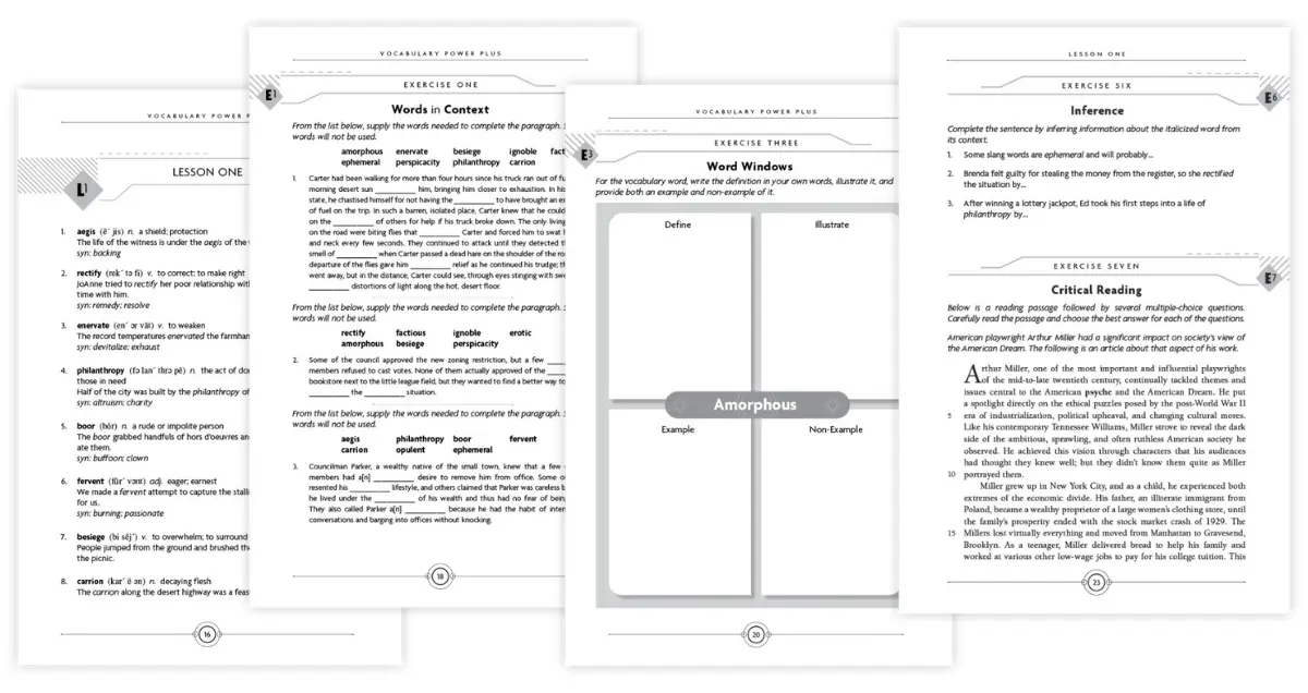 Vocabulary Power Plus sample pages