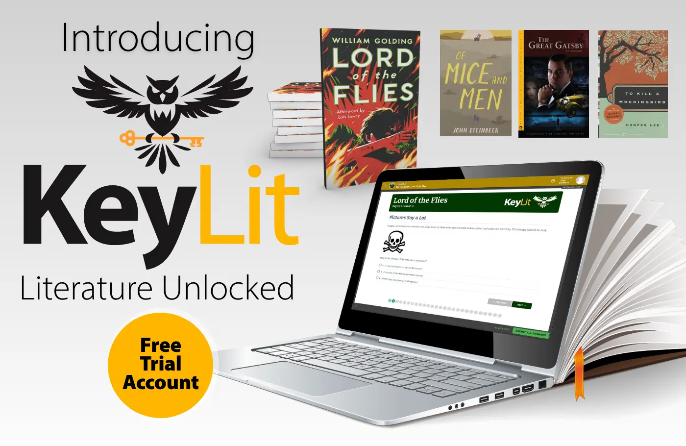 Created with today’s technology-driven classroom in mind, KeyLit is a fully digital, interactive learning program designed to work with the books you love to teach. 