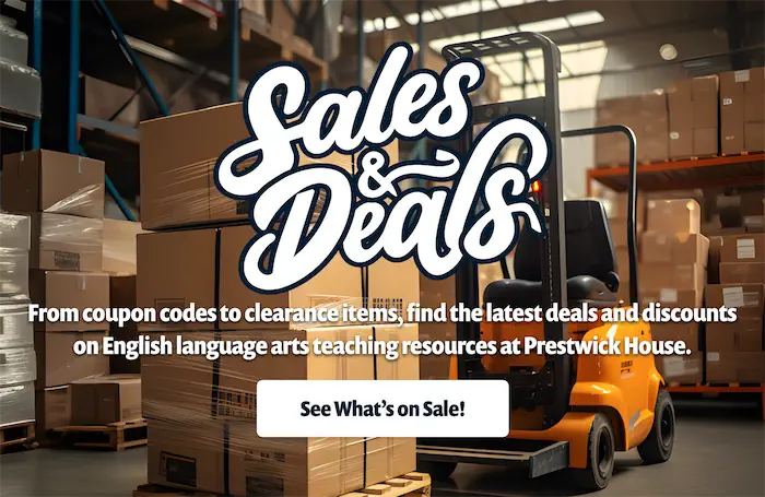 From coupon codes to clearance items, find the latest deals and discounts on English language arts teaching resources at Prestwick House.