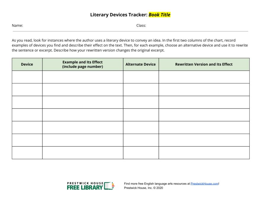 Literary Devices Tracker