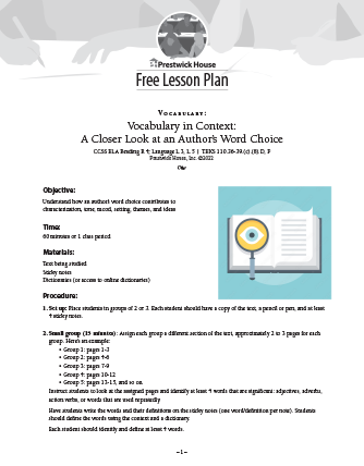 Vocabulary in Context Lesson Plan
