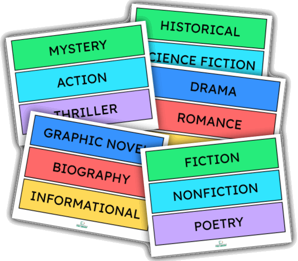 Free Printable Library Shelf Labels