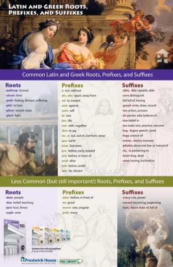 Common Prefixes and Suffixes Free Poster