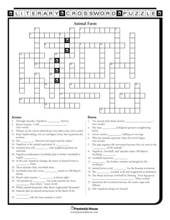 Animal Farm Free Crossword Puzzle