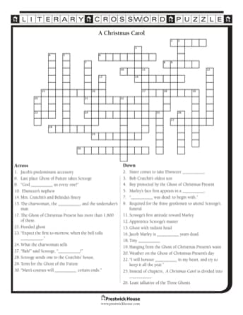 A Christmas Carol Free Crossword Puzzle