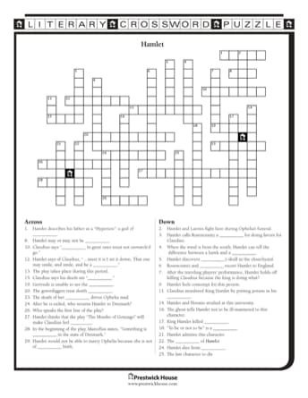 Hamlet Crossword Puzzle prestwickhouse com