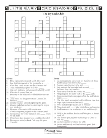 The Joy Luck Club Crossword Puzzle