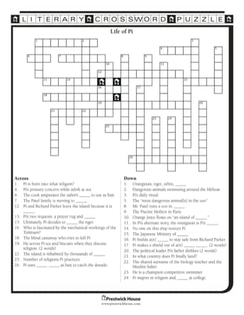 Life of Pi Free Crossword Puzzle