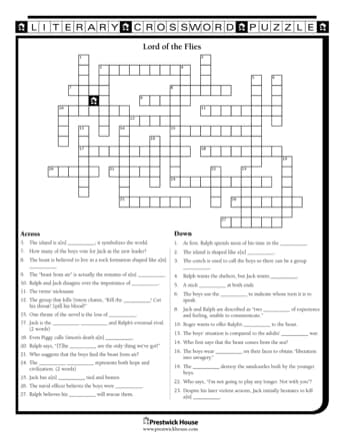 Lord of the Flies Crossword Puzzle